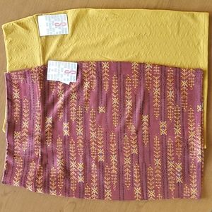 Aztec Red and Yellow Set of (2) pencil skirts